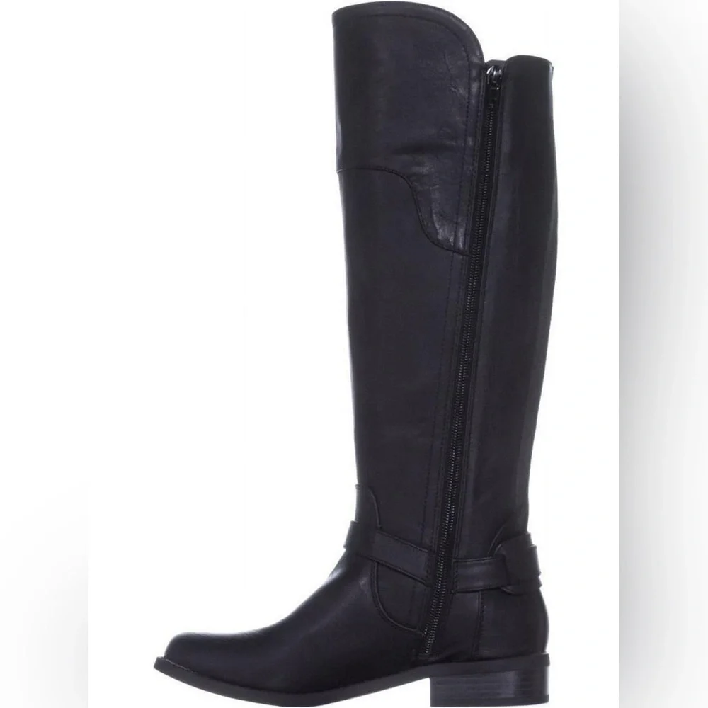 G by Guess Size 51/2 Black Womens Harson Faux Leather Riding Over-The-Knee Boots